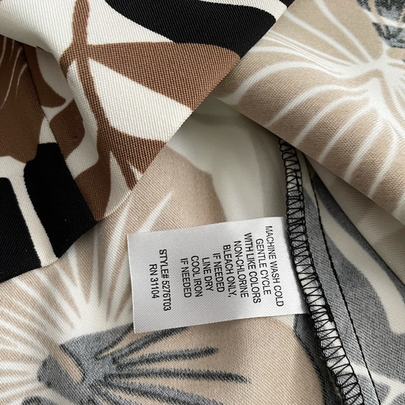 Kim Rogers Woman's Sleeveless Dress Palm Leaves Sz 10P - Picture 9 of 12